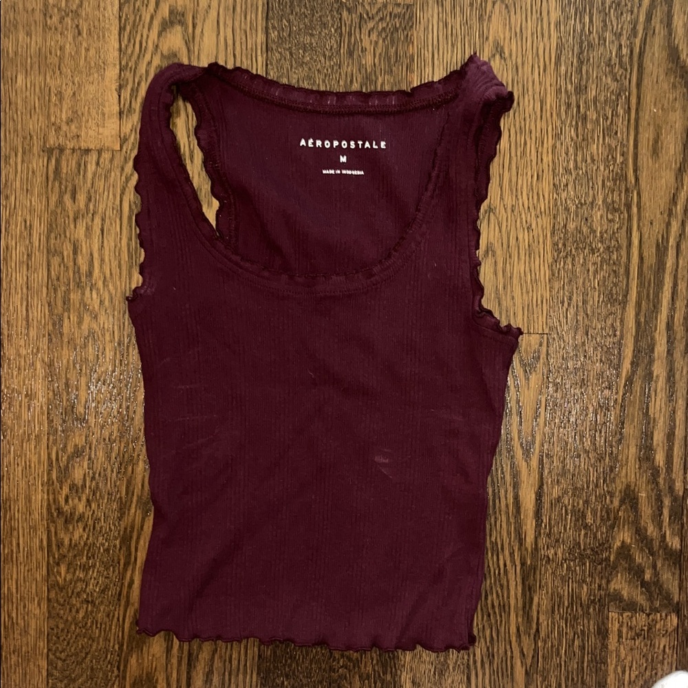 Aeropostale Women's Maroon Tank Top